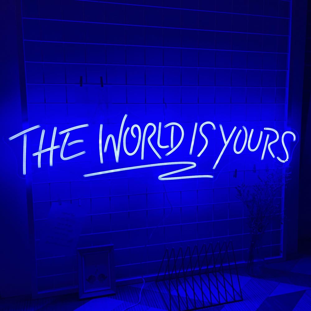 HDJSign - The World Is Yours Quote Neon Sign HDJ Sign