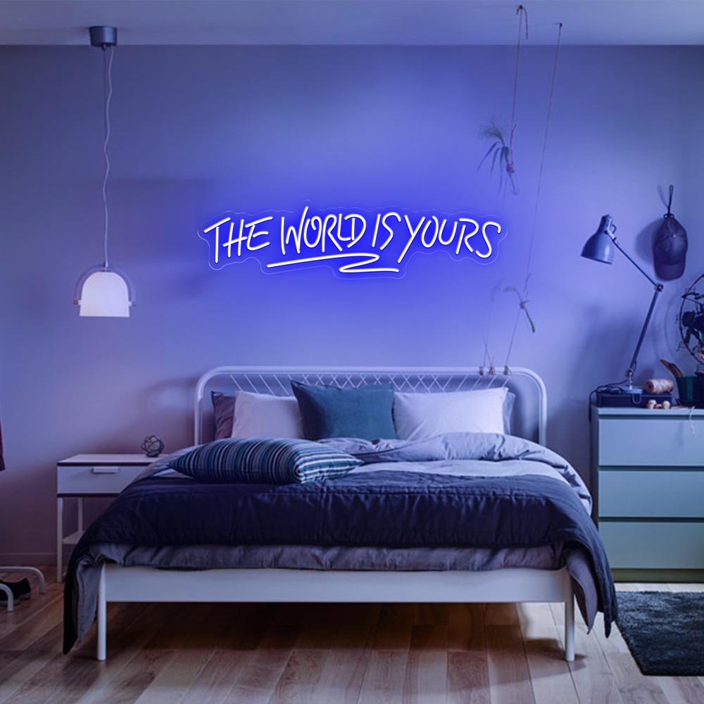 HDJSign - The World Is Yours Quote Neon Sign HDJ Sign