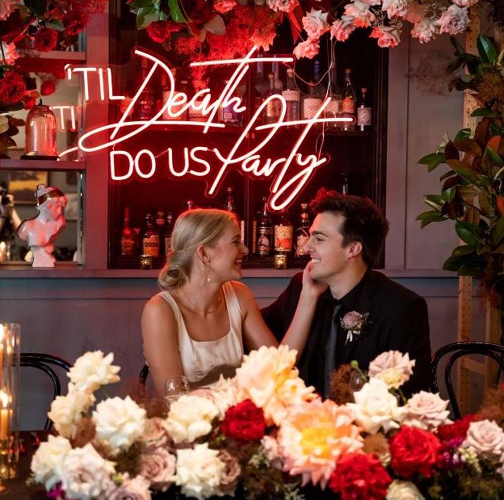 HDJSign - Til Death Do Us Party Wedding Neon Sign HDJ Sign