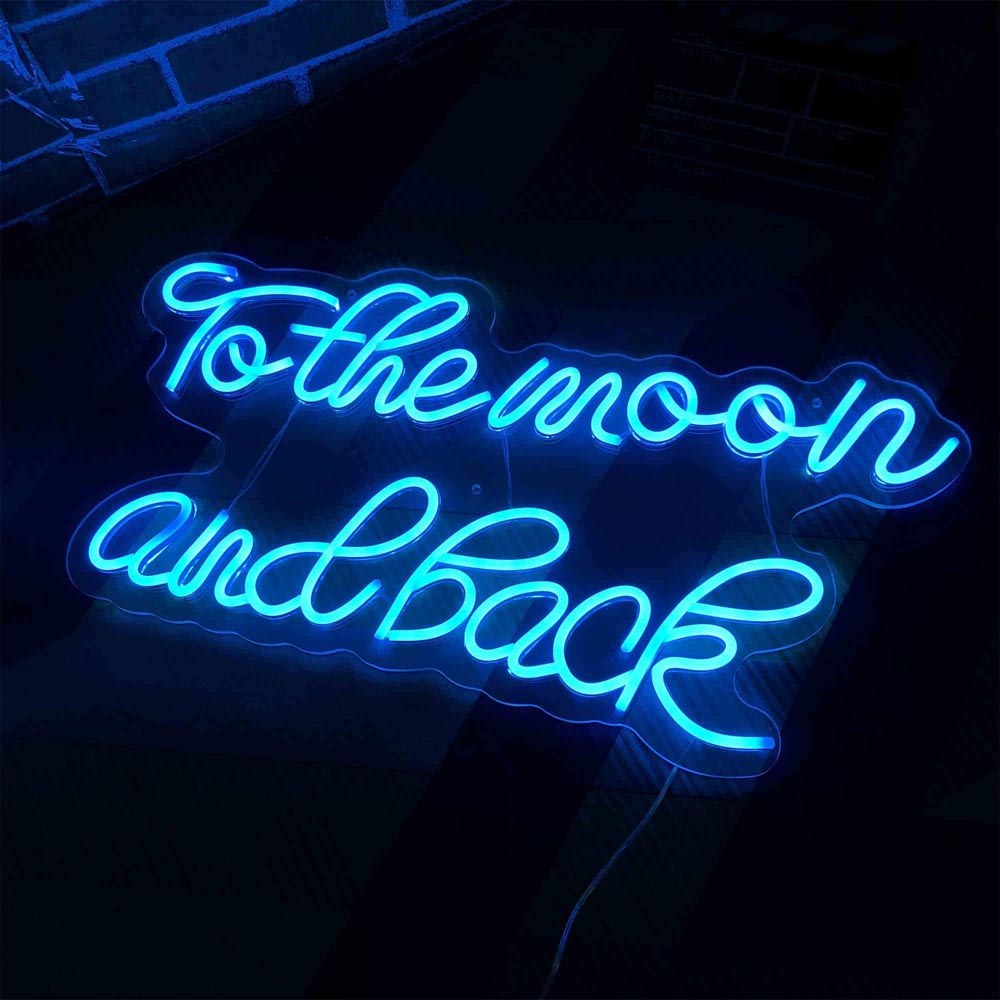 HDJSign - To The Moon And Back Wedding Neon Sign HDJ Sign