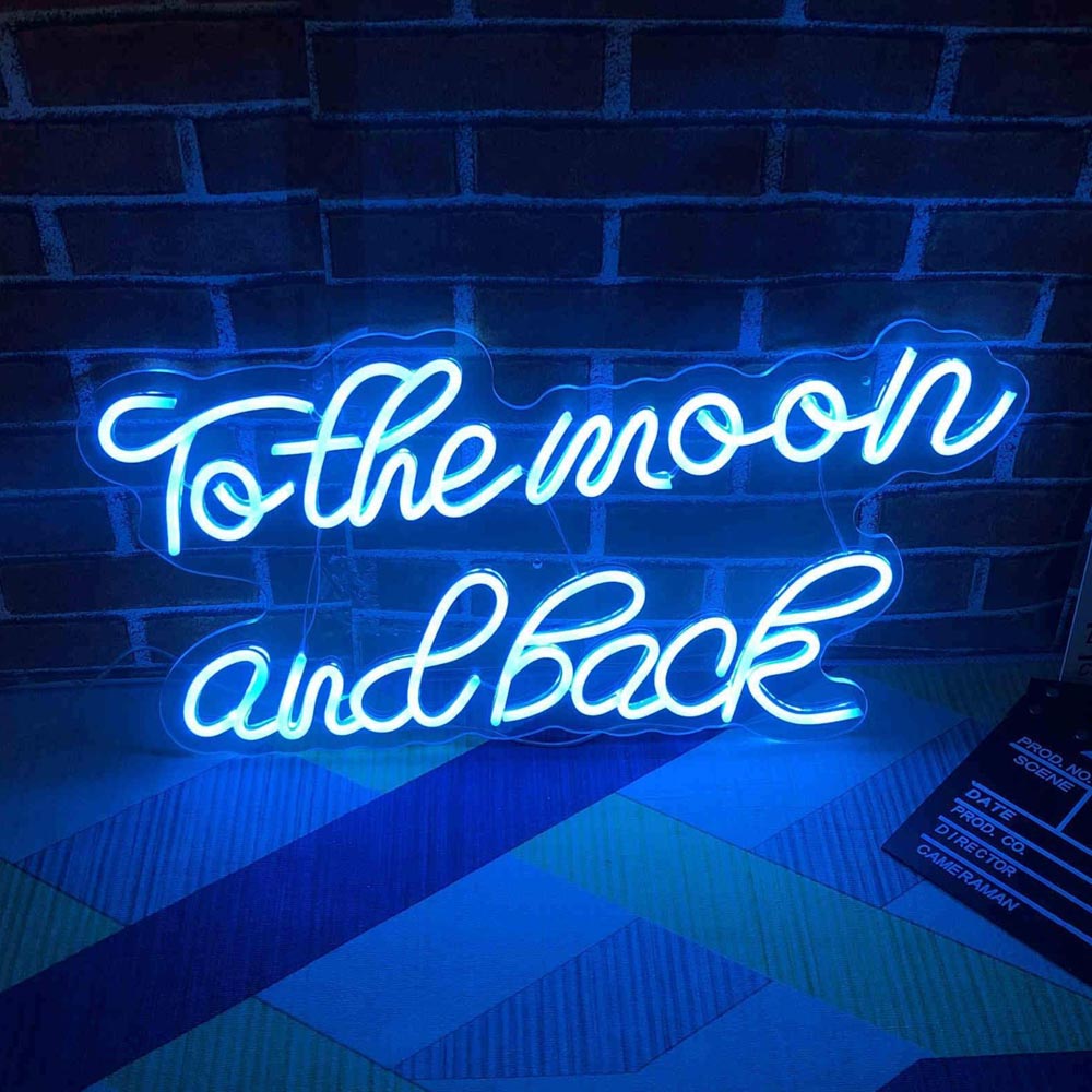 HDJSign - To The Moon And Back Wedding Neon Sign HDJ Sign