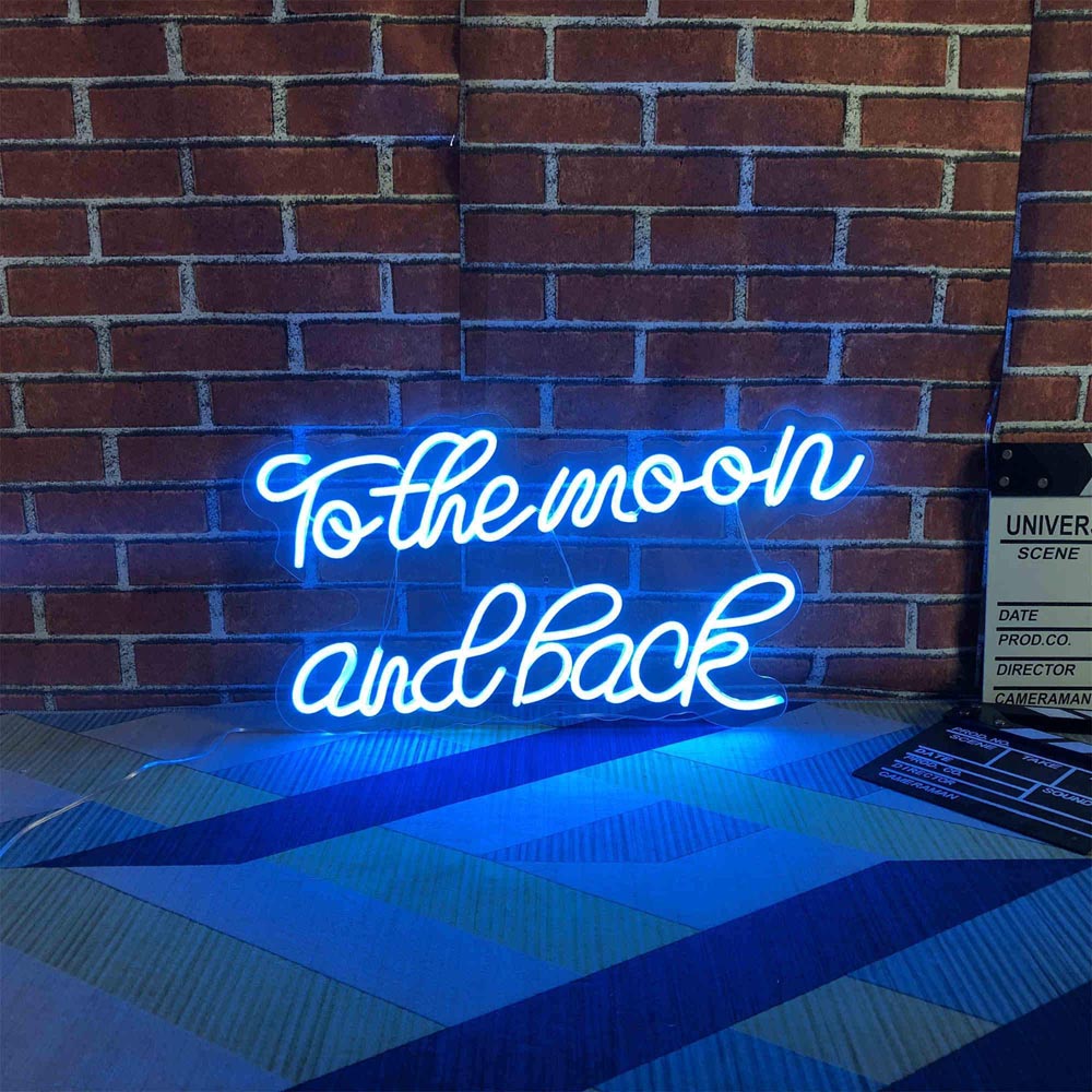 HDJSign - To The Moon And Back Wedding Neon Sign HDJ Sign