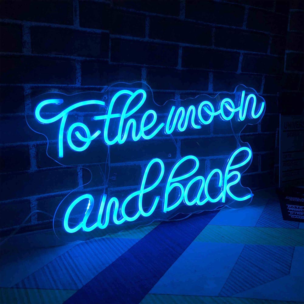 HDJSign - To The Moon And Back Wedding Neon Sign HDJ Sign