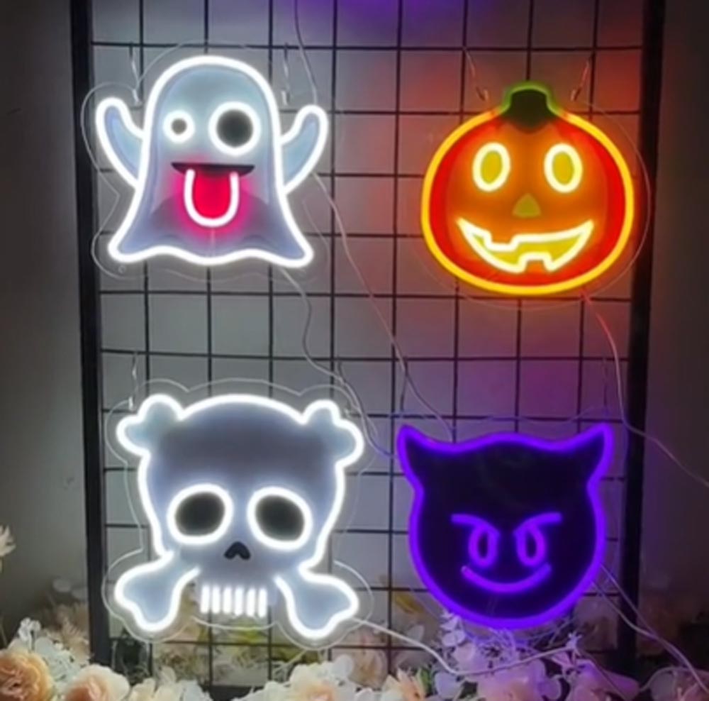 HDJSign - UV Printing Small Emoji USB Neon Sign HDJ Sign