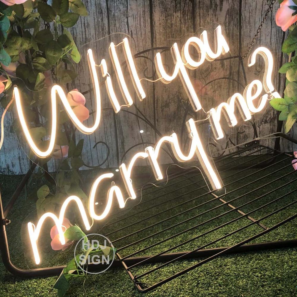 HDJSign - Will You Marry Me? Wedding Neon Sign HDJ Sign