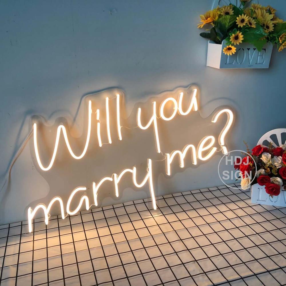 HDJSign - Will You Marry Me? Wedding Neon Sign HDJ Sign