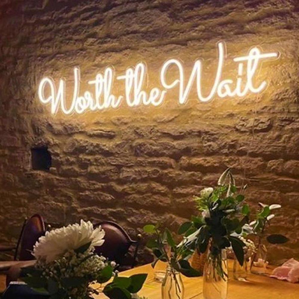 HDJSign - Worth The Wait Wedding Neon Sign HDJ Sign