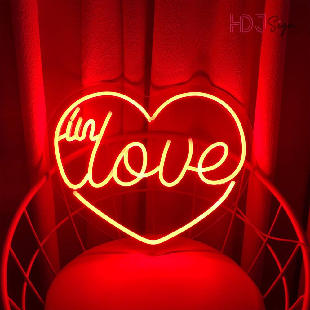 HDJSign - in Love Wedding Neon Sign HDJ Sign