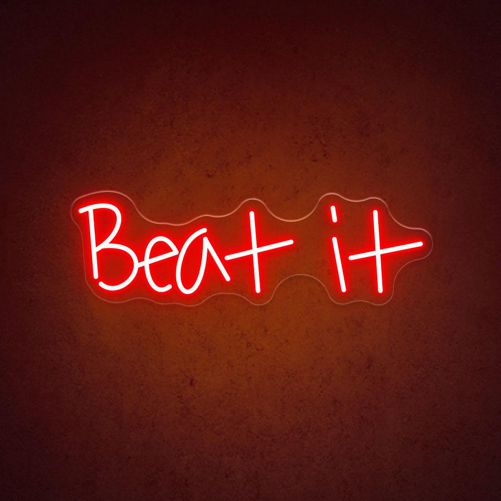 HDJSign - Beat It Quote Neon Sign HDJ Sign