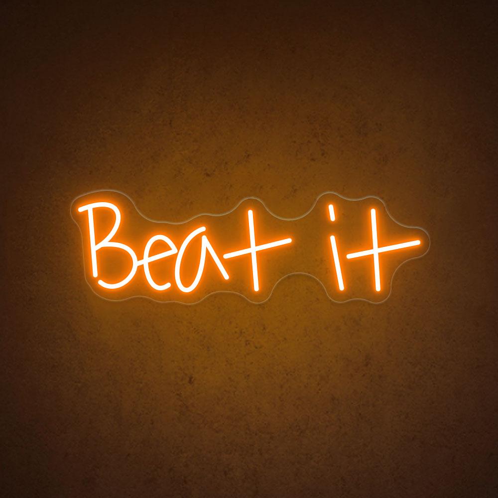 HDJSign - Beat It Quote Neon Sign HDJ Sign