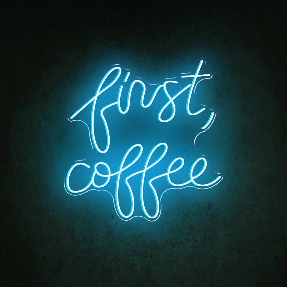 HDJSign - First Coffee Business Neon Sign HDJ Sign