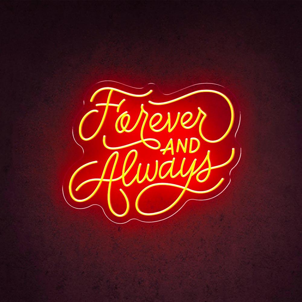 HDJSign - Forever And Always Wedding Neon Sign HDJ Sign