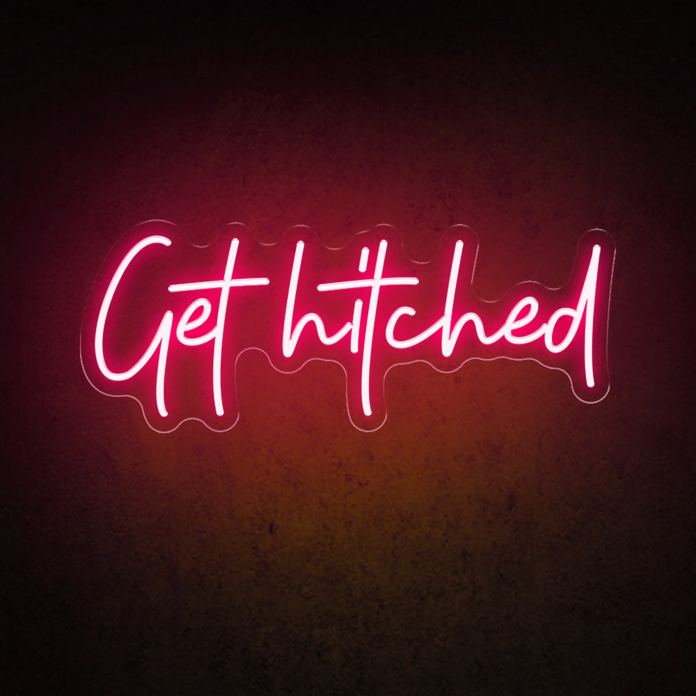 HDJSign - Get Hitched Wedding Neon Sign HDJ Sign