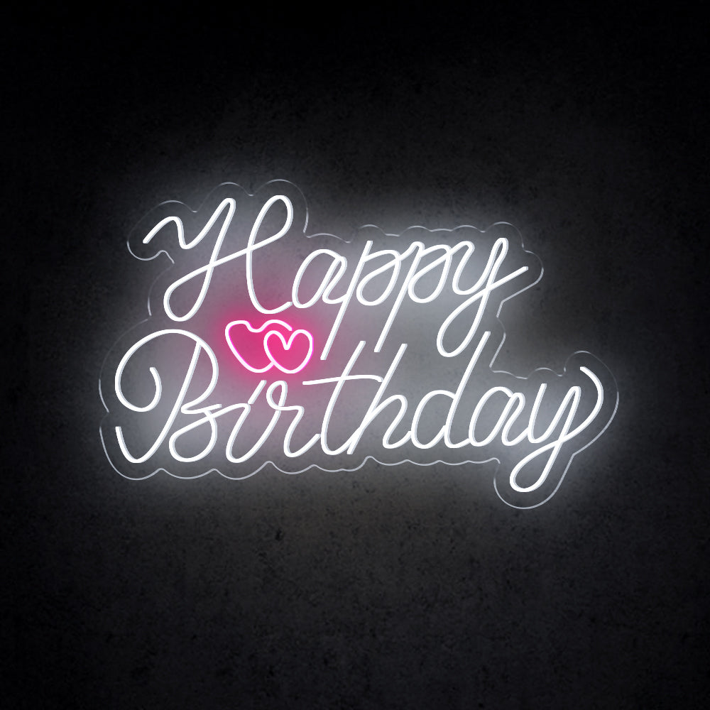 HDJSign - Happy Birthday Neon Sign HDJ Sign