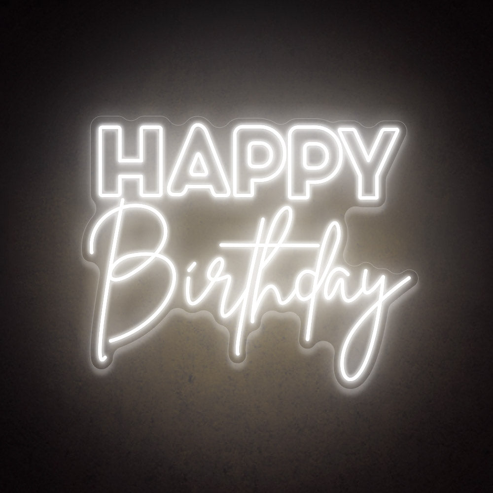 HDJSign - Happy Birthday Neon Sign HDJ Sign