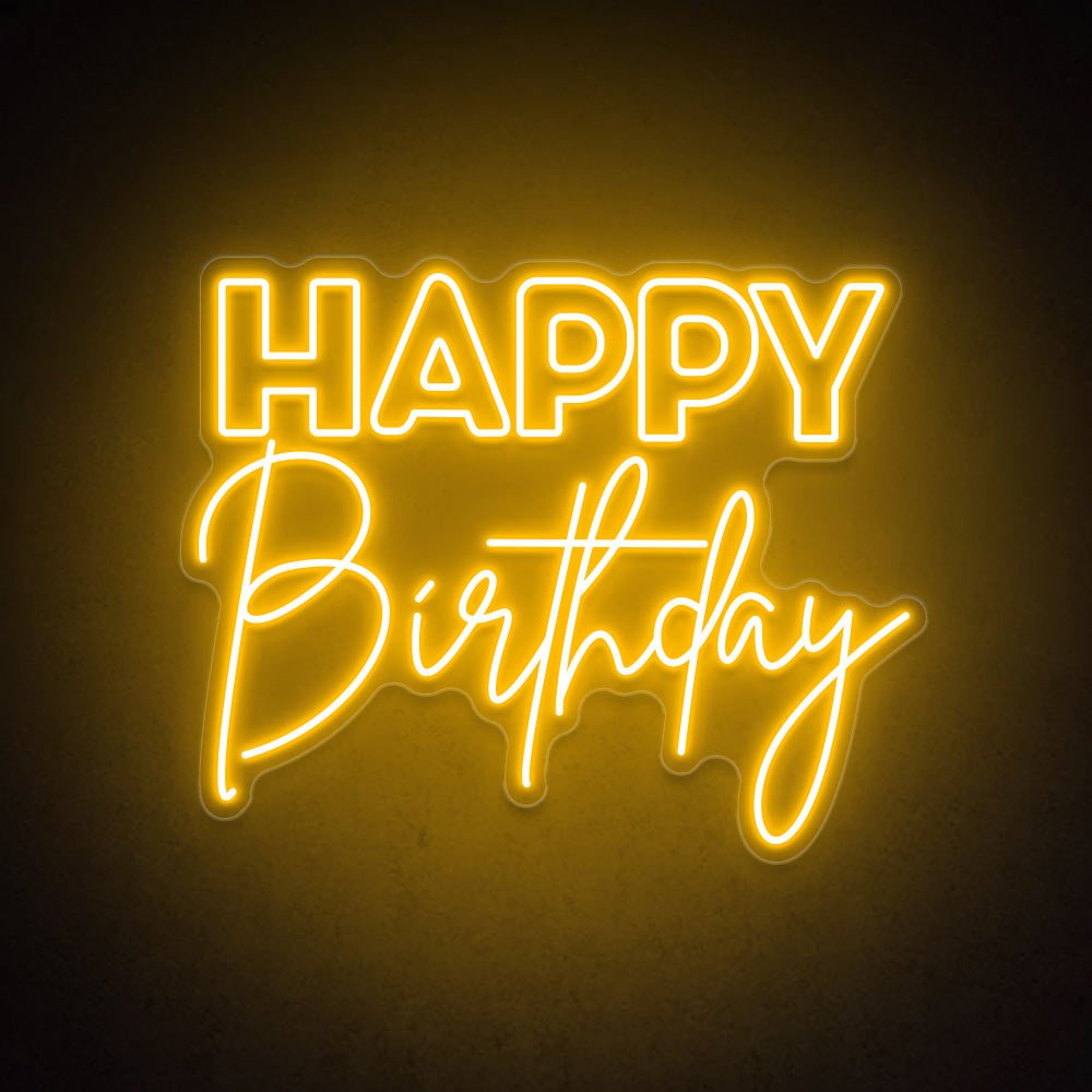 HDJSign - Happy Birthday Neon Sign HDJ Sign