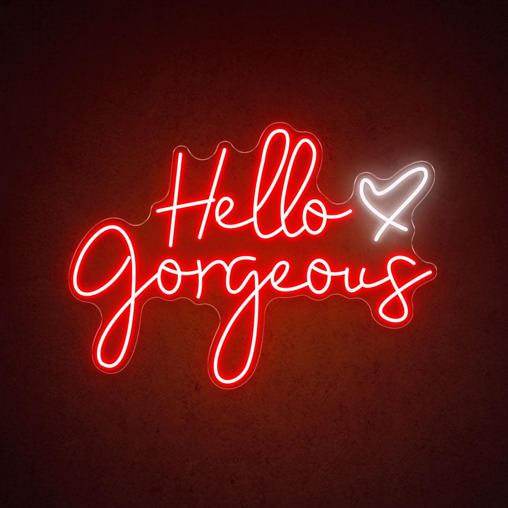 HDJSign - Hello Gorgeous Salon Neon Sign HDJ Sign