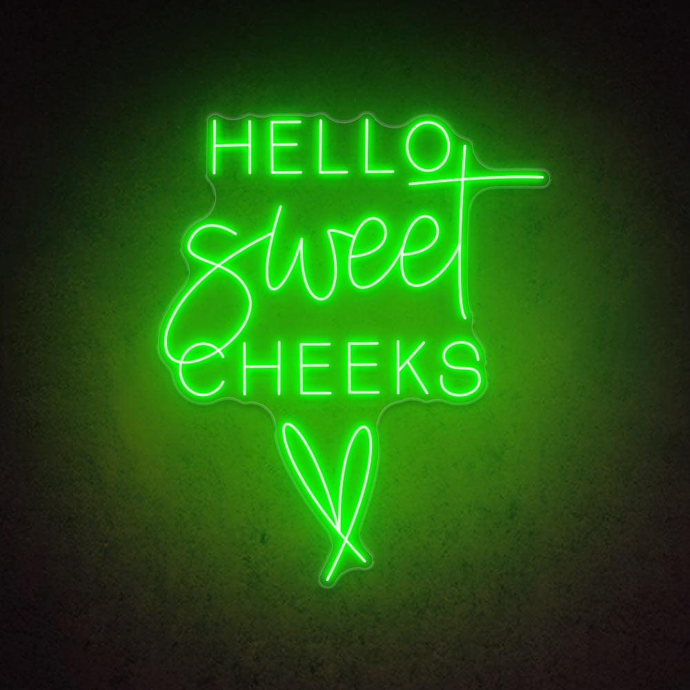 HDJSign - Hello Sweet Cheeks Salon Neon Sign HDJ Sign