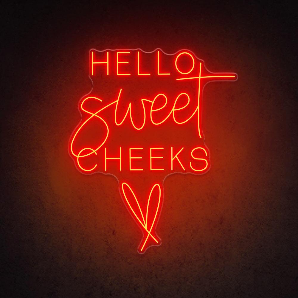 HDJSign - Hello Sweet Cheeks Salon Neon Sign HDJ Sign