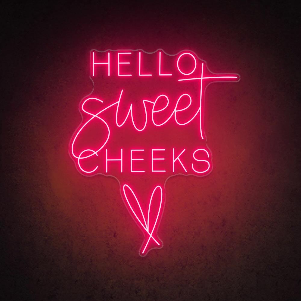 HDJSign - Hello Sweet Cheeks Salon Neon Sign HDJ Sign