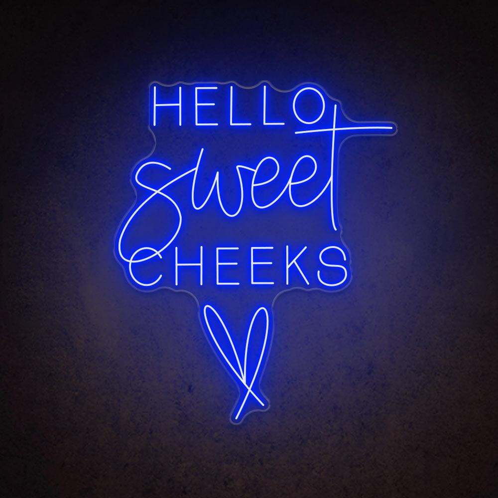 HDJSign - Hello Sweet Cheeks Salon Neon Sign HDJ Sign