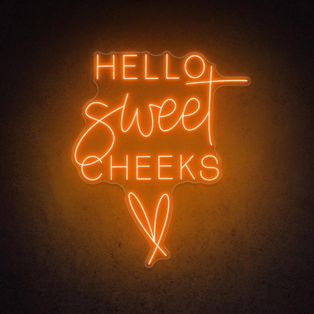 HDJSign - Hello Sweet Cheeks Salon Neon Sign HDJ Sign