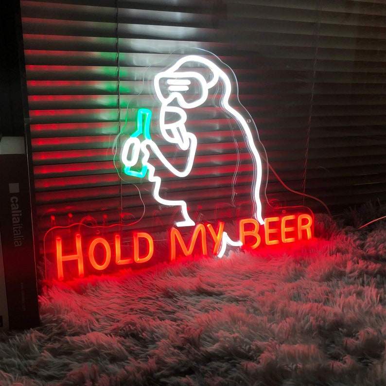 HDJSign - Hold My Beer Bar Neon Sign HDJ Sign