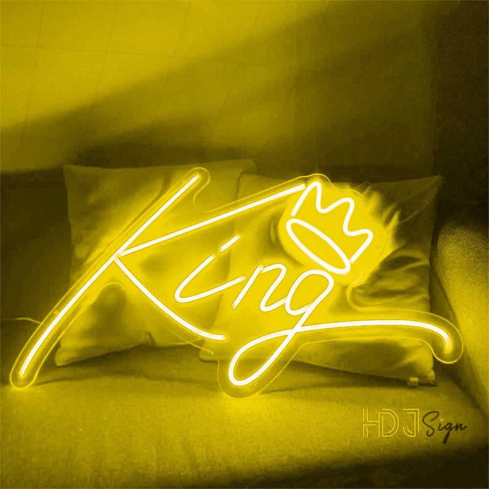 HDJSign - King with Crown Bar Neon Sign HDJ Sign