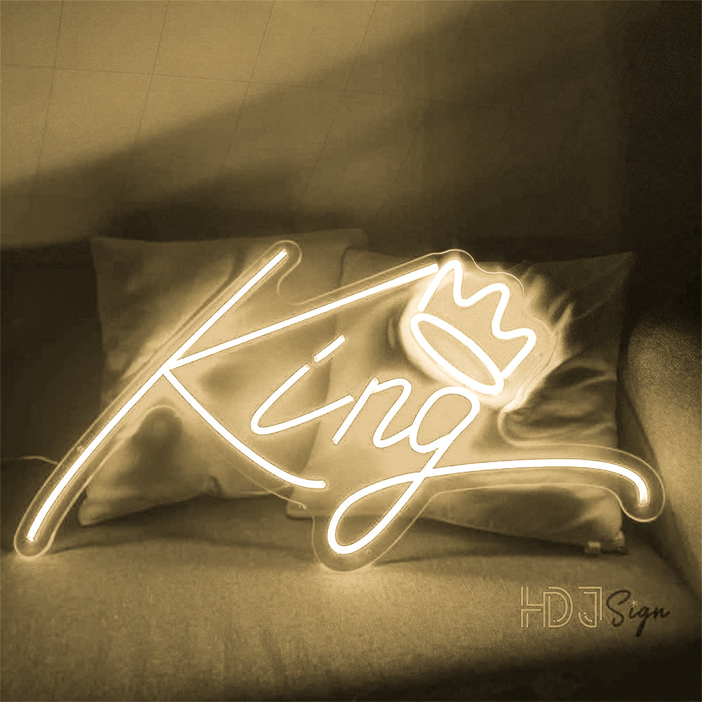 HDJSign - King with Crown Bar Neon Sign HDJ Sign