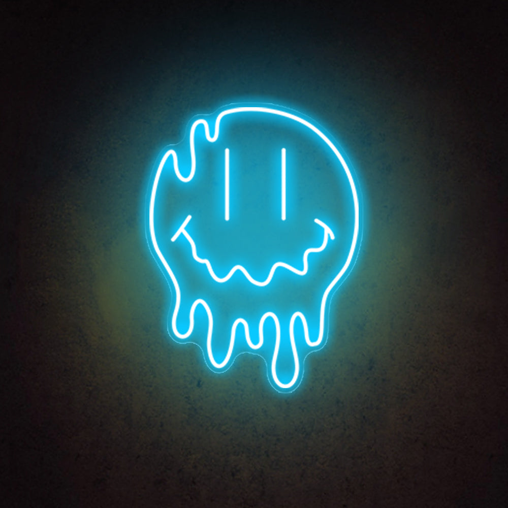 HDJSign - Melting Smiley Face Emoji Neon Sign HDJ Sign