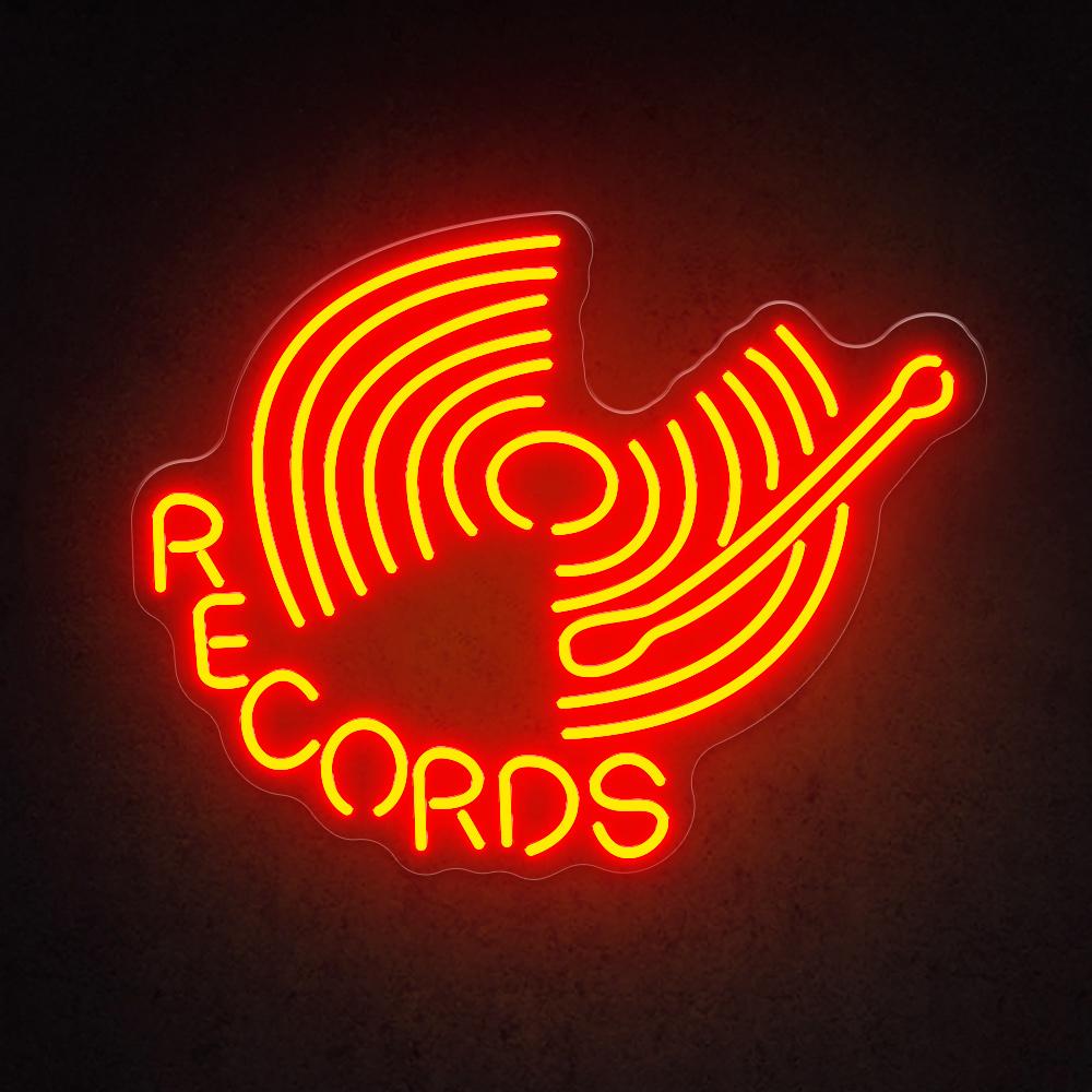 HDJSign - Records Bar Neon Sign HDJ Sign