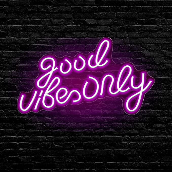 HDJSign - Small Good Vibes Only USB Neon Sign HDJ Sign