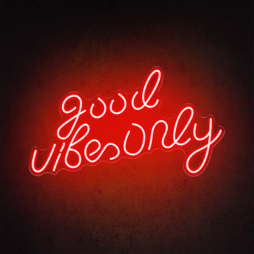 HDJSign - Small Good Vibes Only USB Neon Sign HDJ Sign