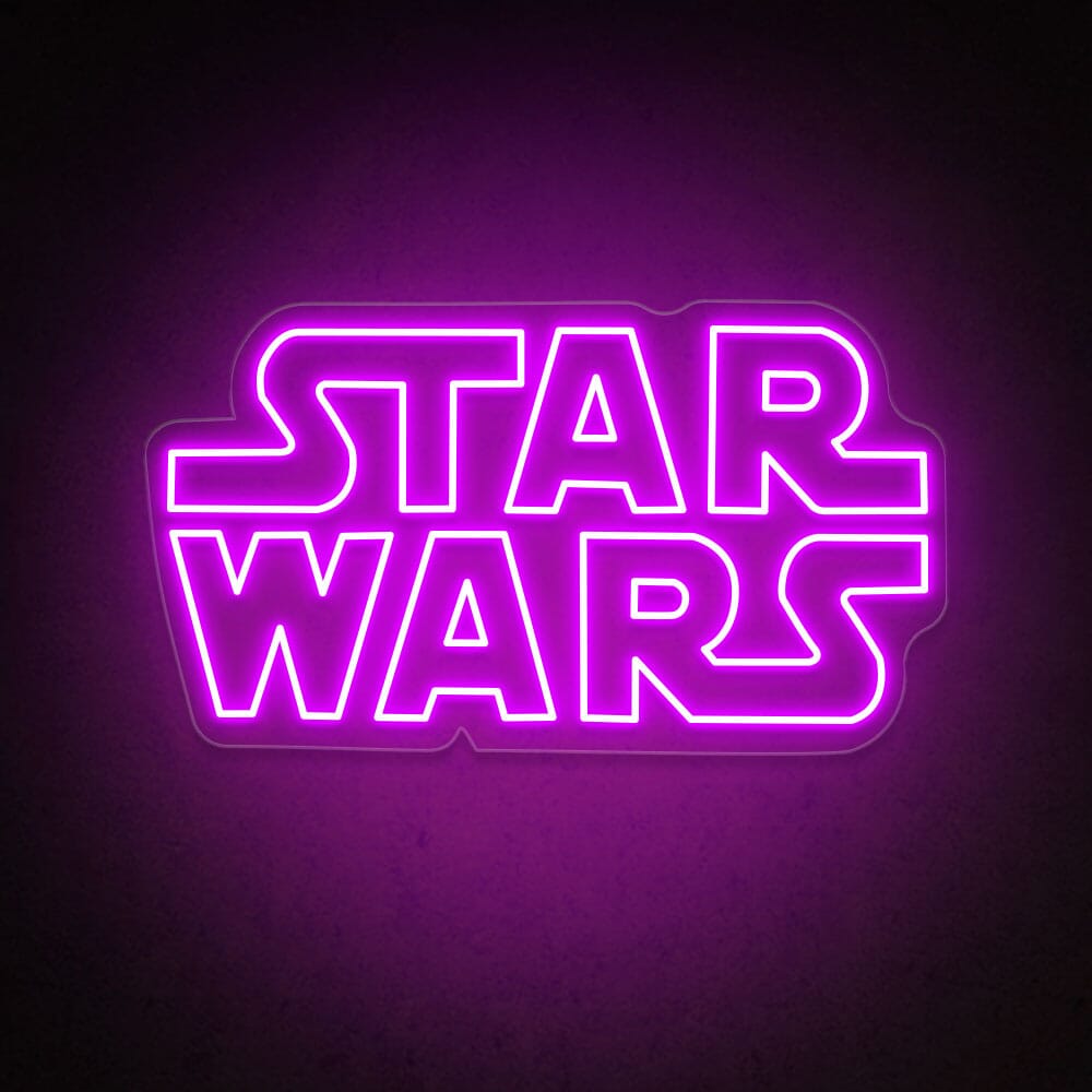 HDJSign - Star Wars Logo Neon Sign Logo Logo Purple 20" x 11" 