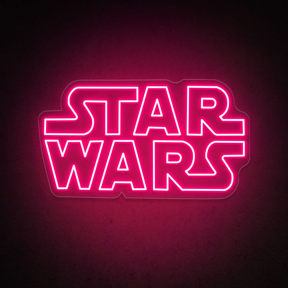 HDJSign - Star Wars Logo Neon Sign Logo Logo Pink 20" x 11" 