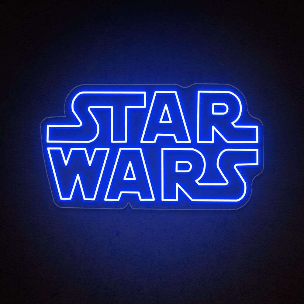 HDJSign - Star Wars Logo Neon Sign Logo Logo Blue 20" x 11" 