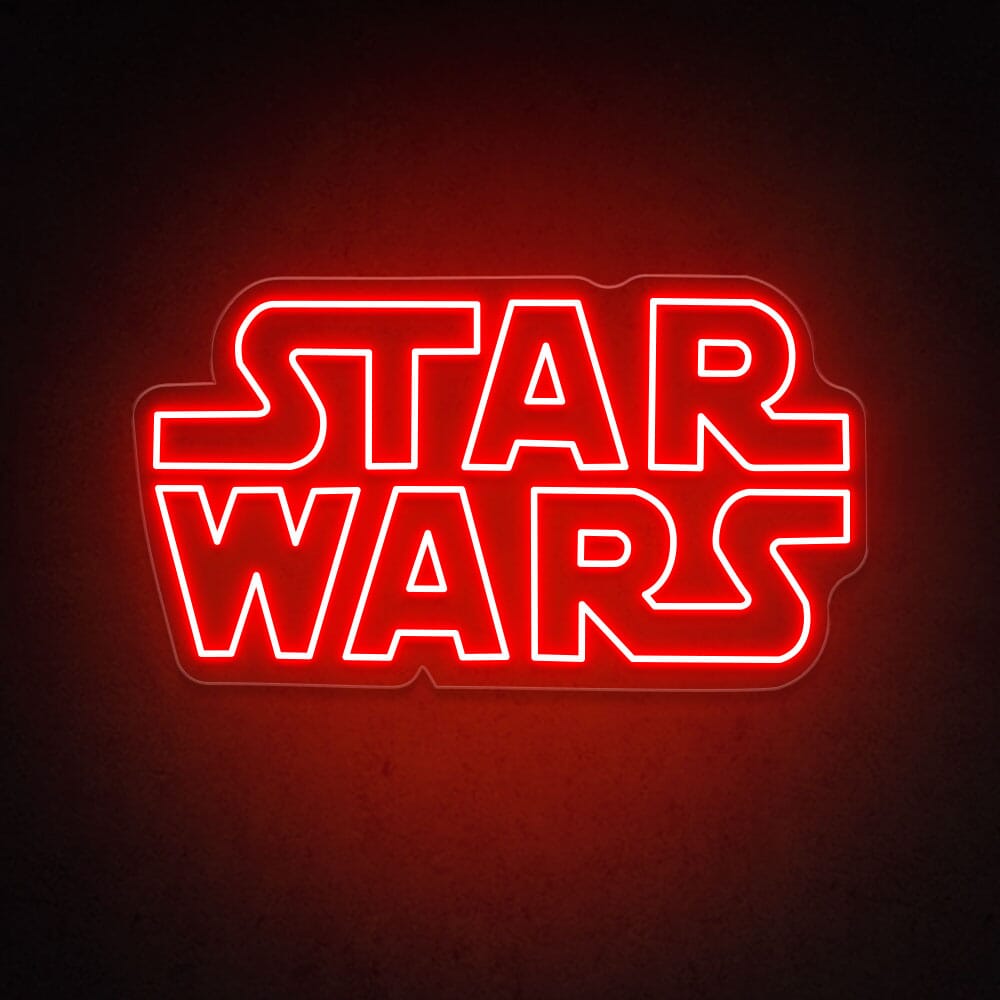 HDJSign - Star Wars Logo Neon Sign Logo Logo Red 20" x 11" 