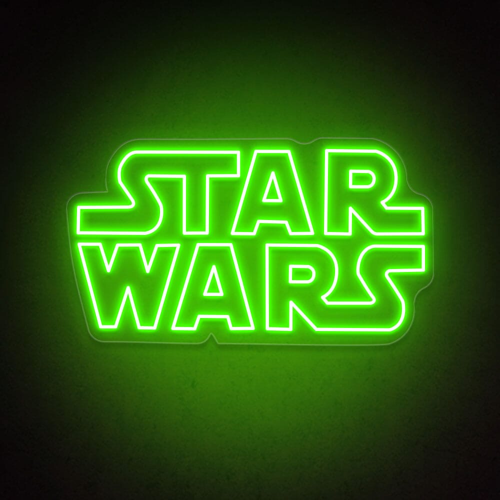 HDJSign - Star Wars Logo Neon Sign Logo Logo Green 20" x 11" 