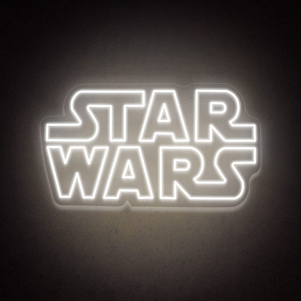 HDJSign - Star Wars Logo Neon Sign Logo Logo Cool White 20" x 11" 