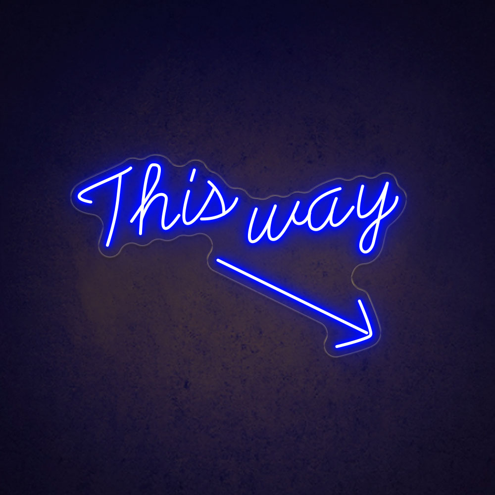 HDJSign - This Way Bar Neon Sign HDJ Sign