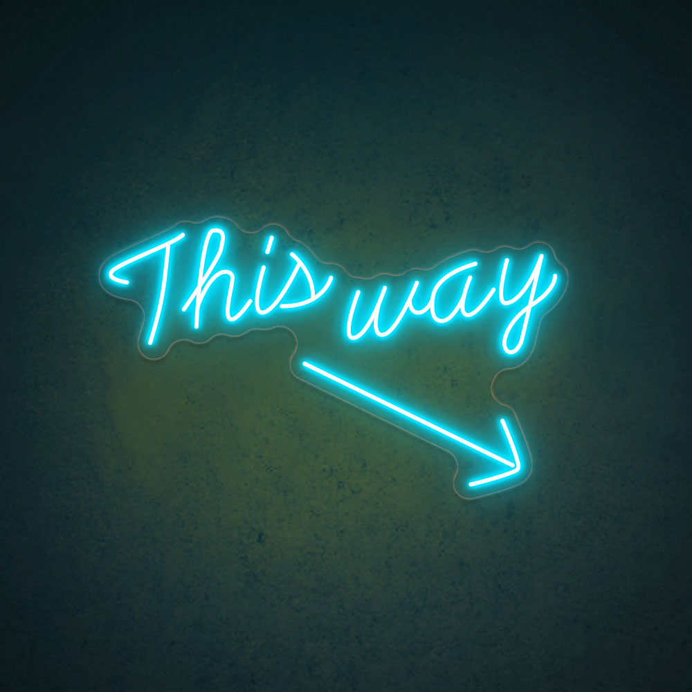 HDJSign - This Way Bar Neon Sign HDJ Sign