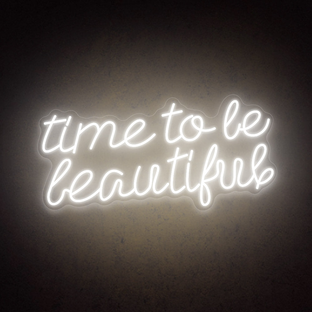 HDJSign - Time to Be Beautiful Salon Neon Sign HDJ Sign