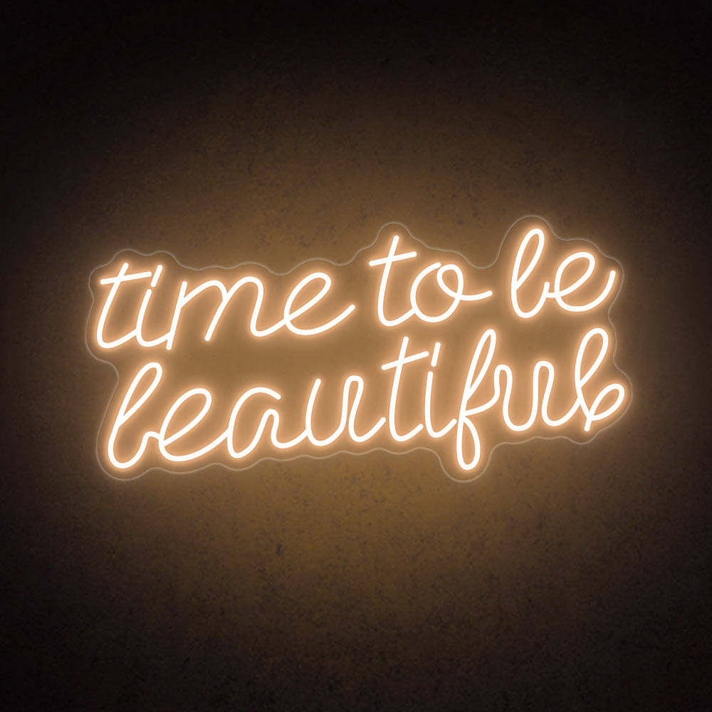 HDJSign - Time to Be Beautiful Salon Neon Sign HDJ Sign