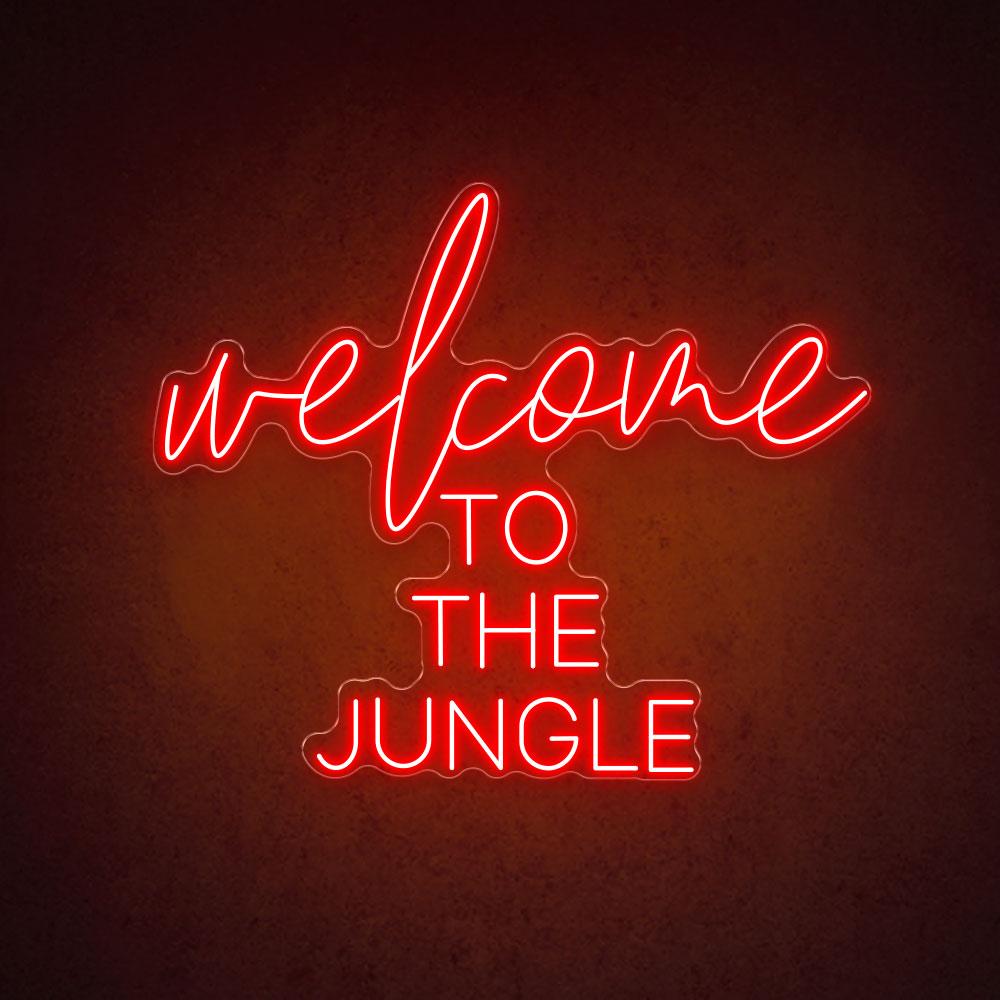 HDJSign - Welcome to the Jungle Quote Neon Sign HDJ Sign