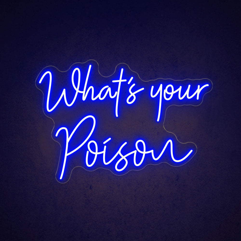 HDJSign - What's Your Poison Bar Neon Sign HDJ Sign